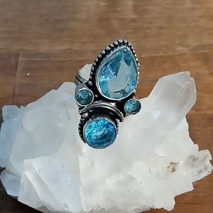 Blue Topaz Ring Size 8